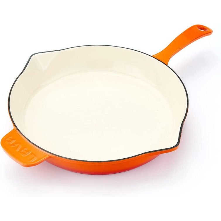 LAVA CAST IRON Enameled Cast Iron NonStick 17.8'' Frying Pan Wayfair